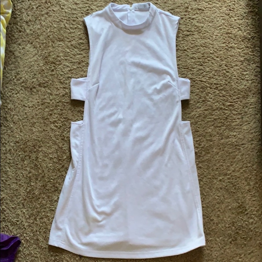 Open side white dress